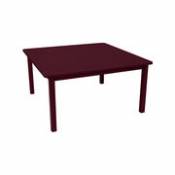 Table carrée Craft / 143 x 143 cm - Métal - Fermob rouge en métal