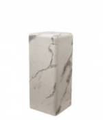 Table d'appoint Marble look Medium / H 76 cm - Effet marbre - Pols Potten blanc en matériau composite