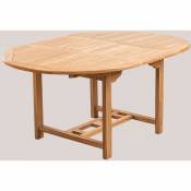 Table de jardin extensible en bois (120-170x120 cm) Pira Sklum bois de teck bois de teck