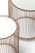 Tables d'appoint rondes Wire cuivre set de 2 Kare Design