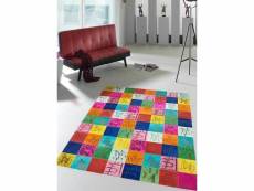 Tapis grand dimensions pop rock and roll multicolore 80 x 150 cm tapis naturel par unamourdetapis