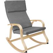 Tectake - Fauteuil à bascule Roca - Chaise à bascule, chaise oscillante, chaise de détente - gris clair