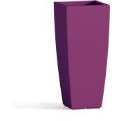 Tekcnoplast - Pot en résine carré mod. Agave 33x33 cm h 70 violet