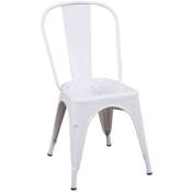 Ventemeublesonline - chaise lank industrielle blanc