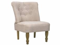 Vidaxl fauteuil de style france crème tissu 240286