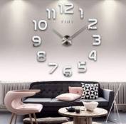 Asvert Horloge Murale 3D Geante Sticker DIY Moderne