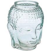 Atmosphera - Vase Bouddha H28cm créateur d'intérieur - Transparent