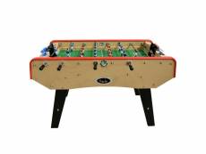 Babyfoot classic type bistrot - 151 x 77 x 91 cm - table de baby-foot avec barres télescopiques et balles lièges inclus