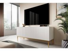 Bobochic meuble tv 150 cm kasha pieds or blanc