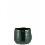 Cache pot en céramique vert 18x18x18.5 cm - Vert