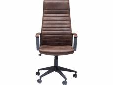 "chaise de bureau labora haute marron foncé kare design"