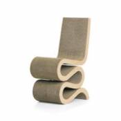 Chaise Wiggle Side Chair / By Frank Gehry, 1972 - Carton - Vitra marron en papier