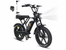 Colorway vélo électrique bk29, e-bike tout terrain de 20" avec pneu 4.0 fat, moteur 250w et batterie 48v 15ah, shimano 7 vitesses