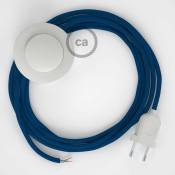 Cordon pour lampadaire, câble RM12 Effet Soie Bleu