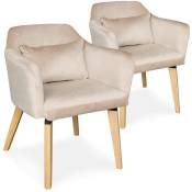 Cotecosy - Lot de 2 chaises / fauteuils scandinaves