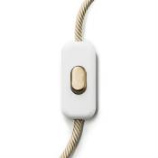 Creative Cables - Interrupteur unipolaire Creative Switch Blanc Bronze - Bronze