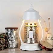 D-work - Lampe Chauffante pour Bougie Parfumée, Luminosité Réglable Ht. 16 cm clara 502 Ampoule GU10 230V à Variateur Blanc