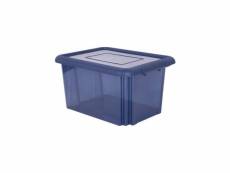 Eda plastique boîte de rangement funny box 55 l - bleu profond acidulé - 57,5 x 44 x 31 cm