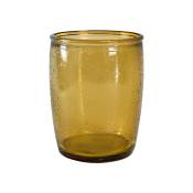 Gobelet en verre recyclé miel 12 cm