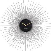 Horloge en métal peony 60 cm noir