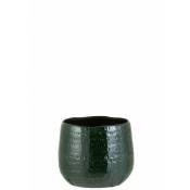 Jolipa - Cache pot en céramique vert 18x18x18.5 cm