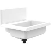 Lineo lavabo vasque plastique blanc, capacité 12 l