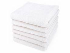 Lot de 6 serviettes de toilette 50x90 cm alpha blanc