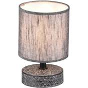 Lúzete - lampe de table nekane céramique gris E14 - Gris