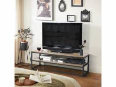Meuble TV 120 cm avec Étagère style industriel Décor