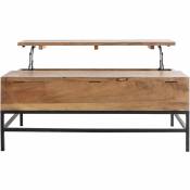 Miliboo - Table basse relevable industrielle bois clair
