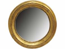 Miroir baroque rond en polyrésine 24.5 cm gold