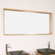Miroir salle de bain en teck Samba 140 x 65 cm - Marron