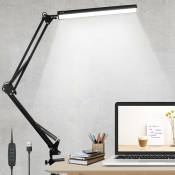 Odipie - Lampe de bureau led, lampe de bureau 10W pince