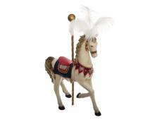 Sujet résine cheval circus 53 cm - feeric christmas