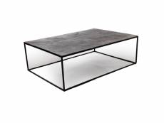 Table basse aluminium noir