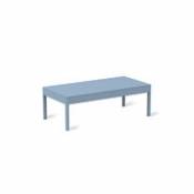 Table basse Les Arcs / Aluminium - 80 x 43 x H 29 cm - Unopiu bleu en métal
