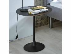Table de chevet avec plateau en métal noir - ch15046