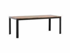 Table de jardin en aluminium et acacia 205 x 90 cm bois