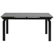 Table de salle à manger rectangulaire extensible en céramique L160/240 - hilda - gris