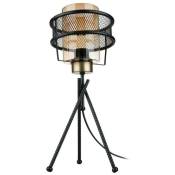 Toscohome - Lampe de table en fer tressé avec abat-jour