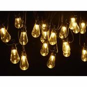 Vente-Unique Guirlande lumineuse guinguette RUBEN - PVC - 50 ampoules - noir - 29,5m de longueur