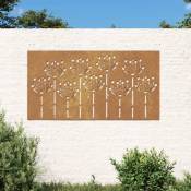 Vidaxl - Décoration murale jardin 105x55 cm acier