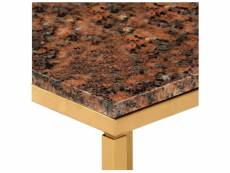 Vidaxl table basse rouge 60x60x35 cm pierre véritable texture marbre 286441