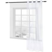 1 pièce Rideau Voilage Transparent à Oeillets. décoration pour fenêtre. 140x175 cm. Blanc. VH5514ws - Woltu