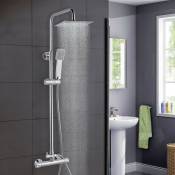 Acezanble - Colonne de douche thermostatique Set de douche en laiton Système de douche Hauteur réglable 80-120 cm Set de douche Douchette à main avec