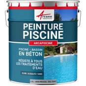 Arcane Industries - Peinture Piscine Bassin Béton arcapiscine Ciment Décoration Imperméable Bleu Blanc Gris Grise Jaune Sable Noir Vert - 2.5 l Gris