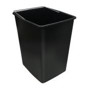 Arregui - Seau en platique pour poubelle de recyclage basic, top et confort, 17L avec anse en metal, noir - Noir
