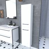 Aurlane - Colonne de salle de bain blanche 30x35x150