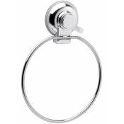 Bagnoclic - Porte-serviettes à anneau en métal chromé