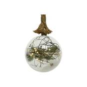 Boule décorative microled LUMINEO - esprit de Noël - 40 lumens - blanc chaud - 72145 - Transparent